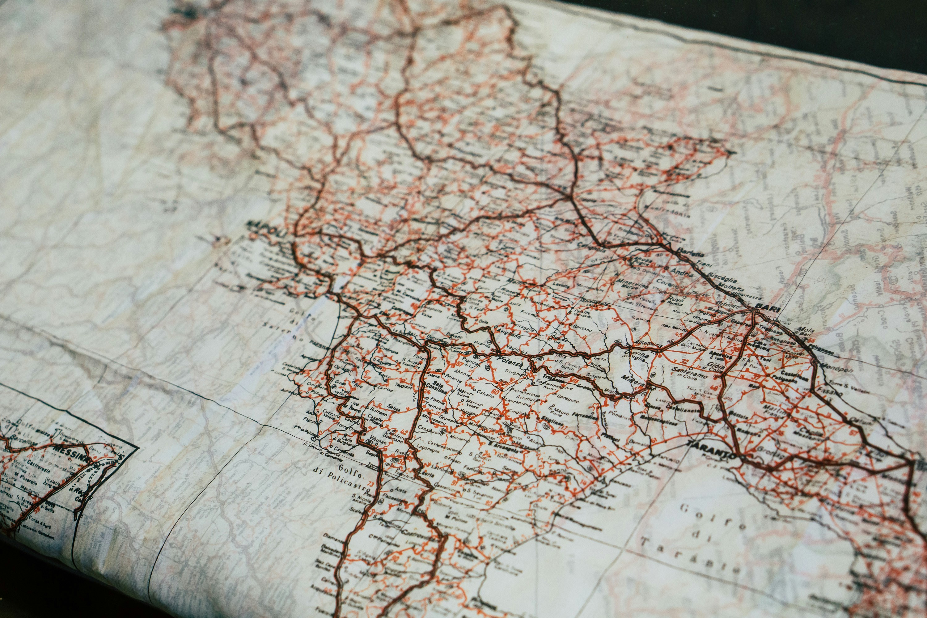 World map with travel pins